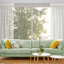 Firana na taśmie biała DAISY 130x270 cm