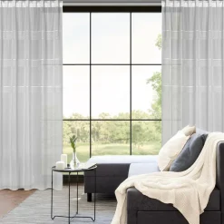 Firana na taśmie biała INES 140x270 cm