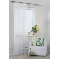 Firana woal na taśmie marszczonej biała DIANA 300x280 cm