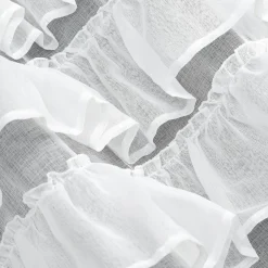 Firana z falbanami biała AURA 140x250 cm