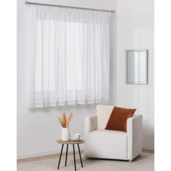Firana z koronką na taśmie marszczącej biała ZIGI 290x160 cm