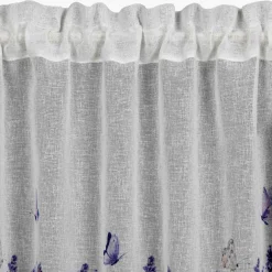 Firana zazdrostka biało-filetowa ELLA 60x150 cm