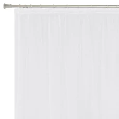 Firanka na taśmie marszczącej z koronką biała NIKO 290x160 cm