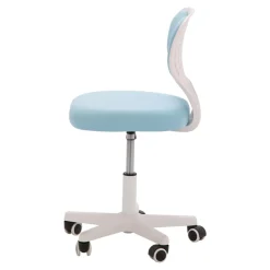 Fotel biurowy błękitno-biały MELLODY