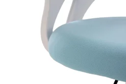 Fotel biurowy błękitno-biały MELLODY