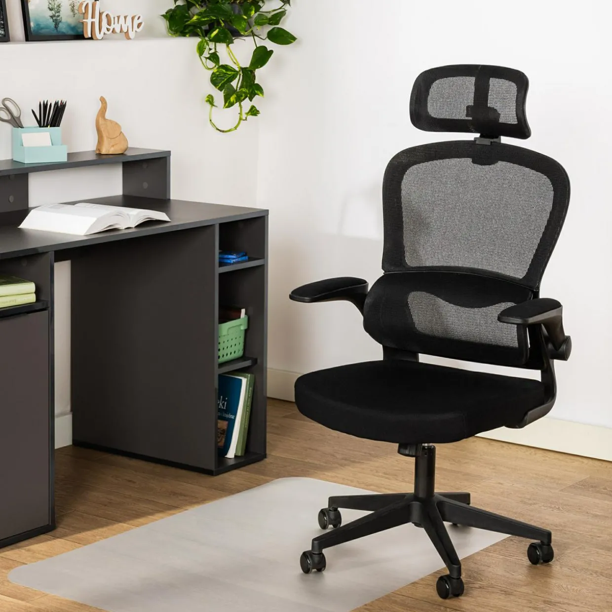 Fotel biurowy czarny KZANO