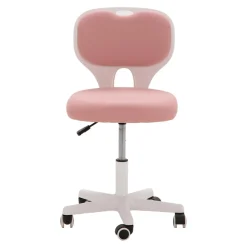 Fotel biurowy różowo-biały MELLODY