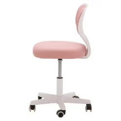 Fotel biurowy różowo-biały MELLODY