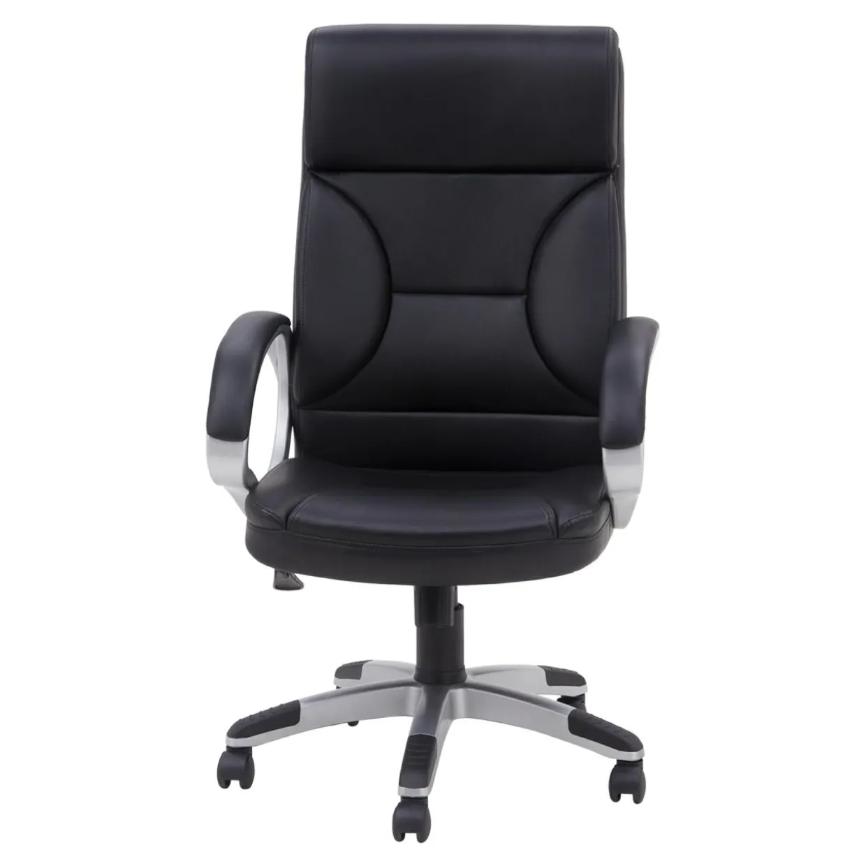 Fotel biurowy z czarnej ekoskóry NARBO