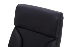 Fotel biurowy z czarnej ekoskóry NARBO
