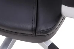 Fotel biurowy z czarnej ekoskóry NARBO