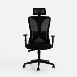 Fotel biurowy z regulacją czarny ORPEUS