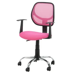 Fotel biurowy z siatką mesh różowy NOPE