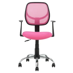 Fotel biurowy z siatką mesh różowy NOPE
