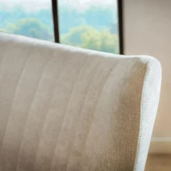 Fotel bujany na obrotowej podstawie szary SHOAN