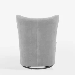 Fotel bujany na obrotowej podstawie szary SHOAN