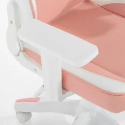 Fotel gamingowy biało-różowy CORALINDA