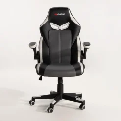 Fotel gamingowy czarno-biały UDANDO