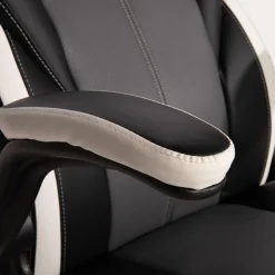 Fotel gamingowy czarno-biały UDANDO