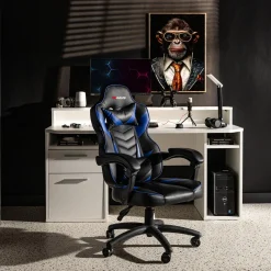 Fotel gamingowy niebieski CONTROLS