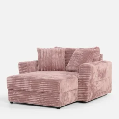 Fotel loveseat pudrowy róż NOEMI