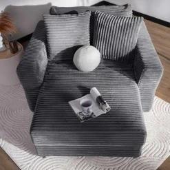 Fotel loveseat szary NOEMI