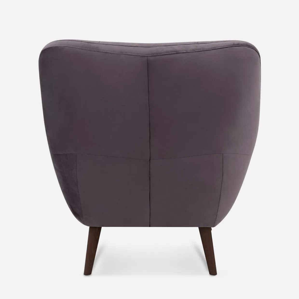 Fotel na drewnianych nogach fioletowy SCANDI