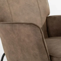 Fotel na metalowych nogach brązowy MODDA