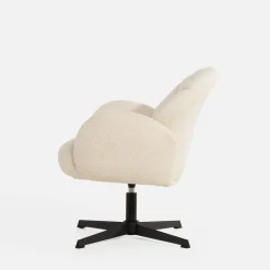 Fotel obrotowy biały LISKON