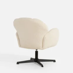 Fotel obrotowy biały LISKON