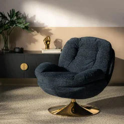 Fotel obrotowy granatowy DUNNE