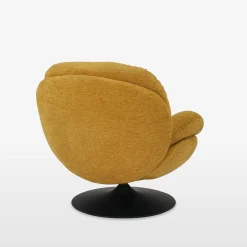 Fotel obrotowy musztardowy DUNNE