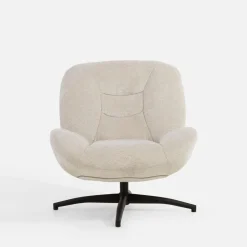 Fotel obrotowy retro beżowy DIAMANTU