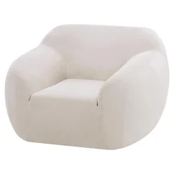 Fotel obły kremowy MELA