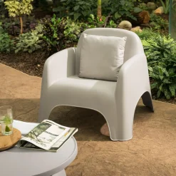 Fotel ogrodowy jasnoszary ULVI