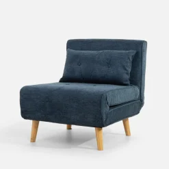 Fotel rozkładany granatowy LAVILLA