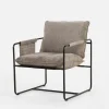 Fotel szary z czarną ramą LUNWALL