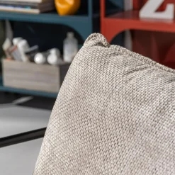 Fotel szary z czarną ramą LUNWALL