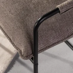 Fotel szary z czarną ramą LUNWALL