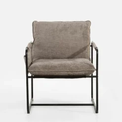 Fotel szary z czarną ramą LUNWALL