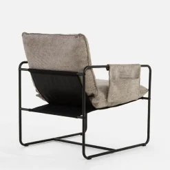 Fotel szary z czarną ramą LUNWALL
