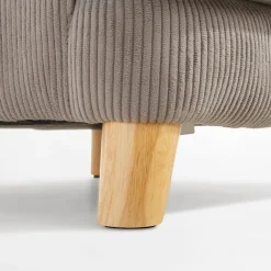 Fotel sztruksowy beżowy ASINI