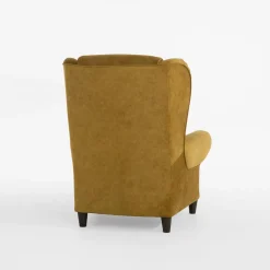 Fotel uszak żółty KING