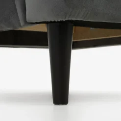 Fotel uszak welurowy szary VITO