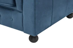 Fotel welurowy granatowy CHESTER