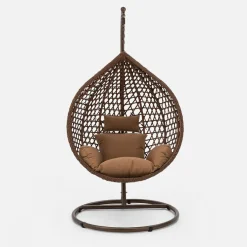 Fotel wiszący WALLANO II z brązowym siedziskiem