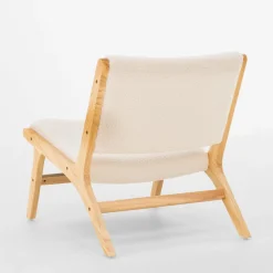 Fotel wypoczynkowy boucle beżowy STARKINI