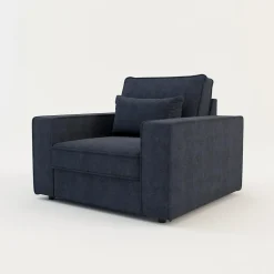 Fotel wypoczynkowy ciemnoniebieski MARKOS