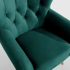 Fotel wypoczynkowy ciemnozielony KELSO