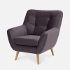 Fotel wypoczynkowy fioletowy SCANDI